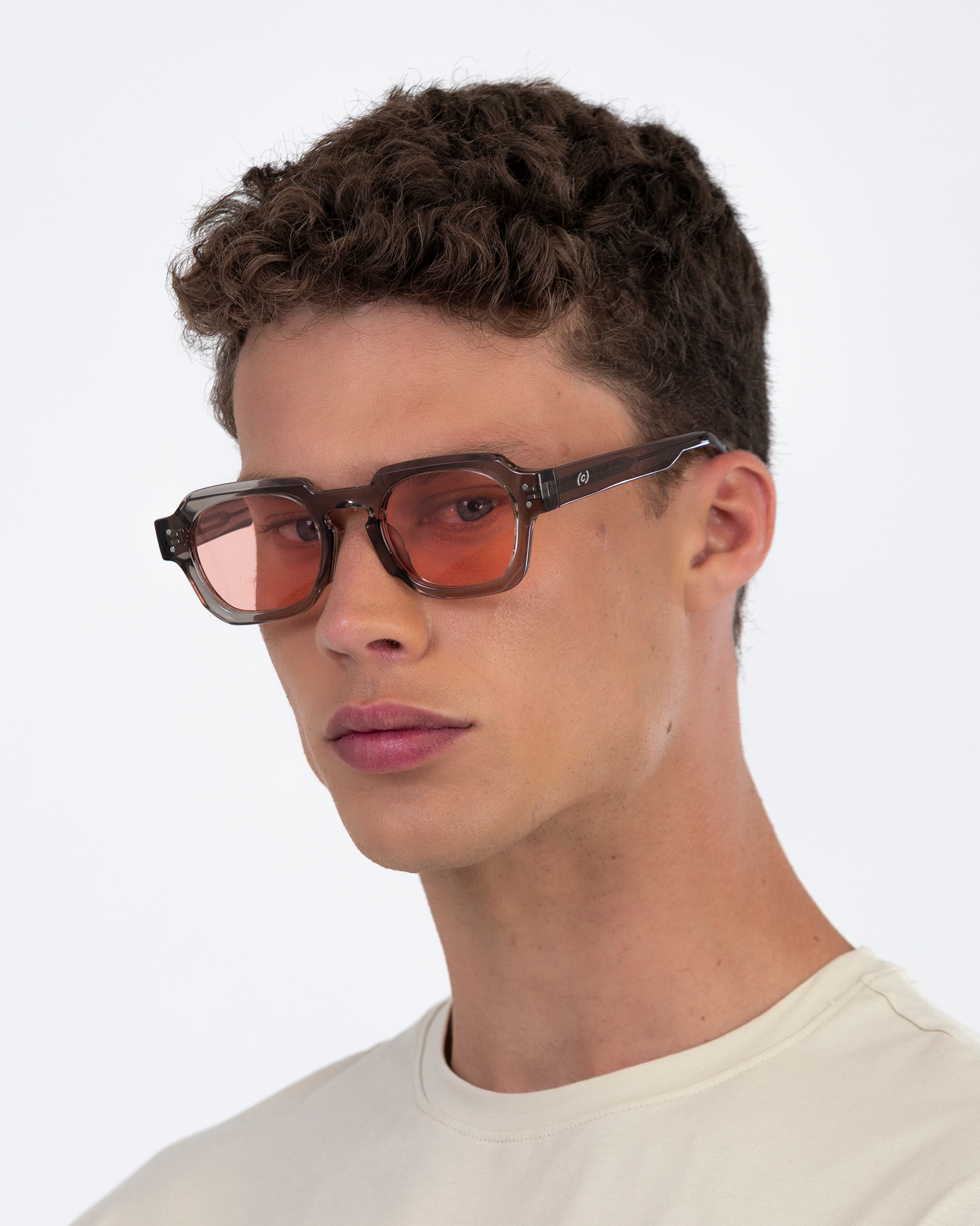 Celestun - Grey / Blush Red