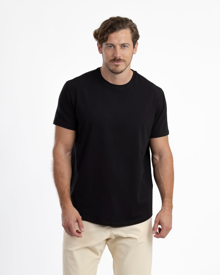 IncaCloud® Curved-Hem Tee - Onyx Black