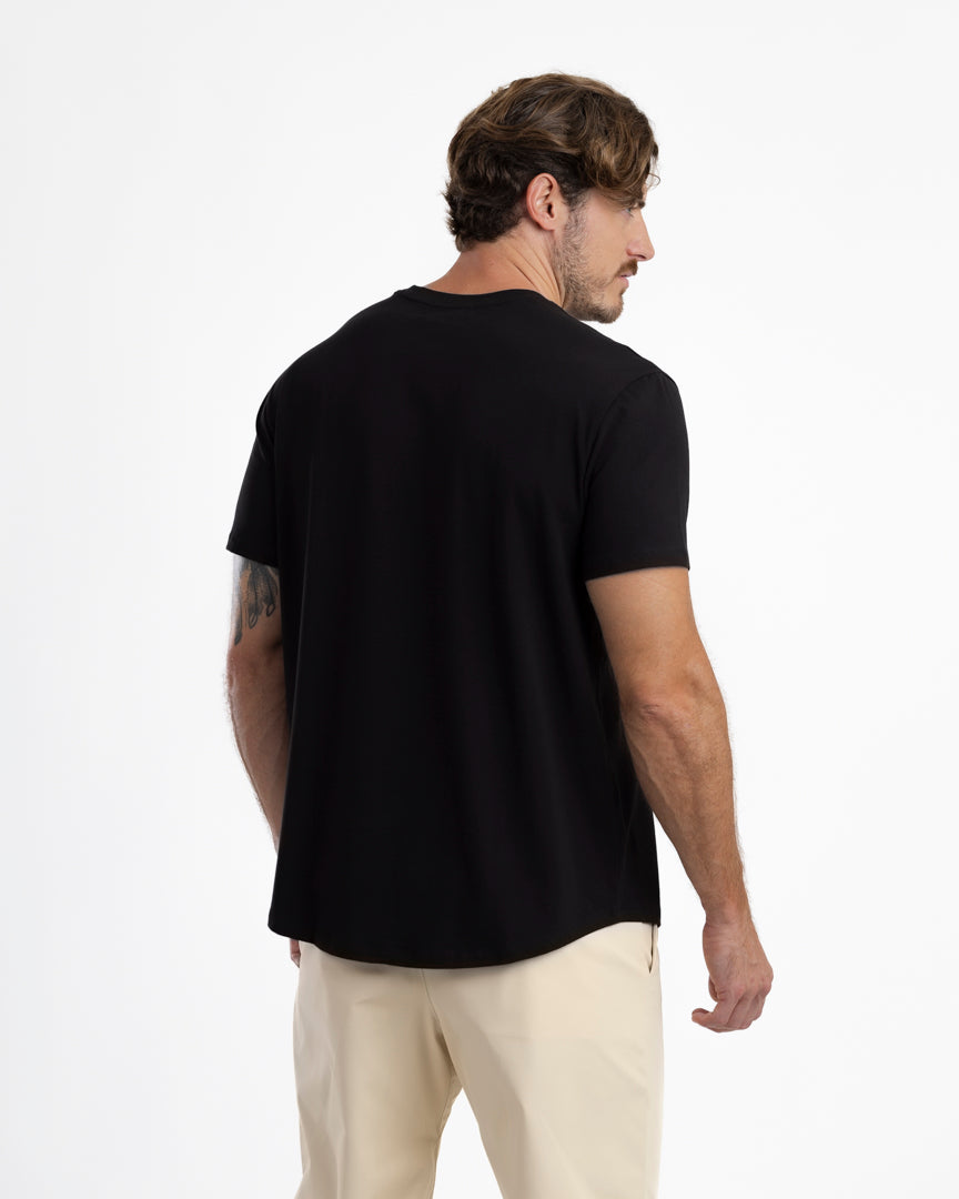 IncaCloud® Curved-Hem Tee - Onyx Black