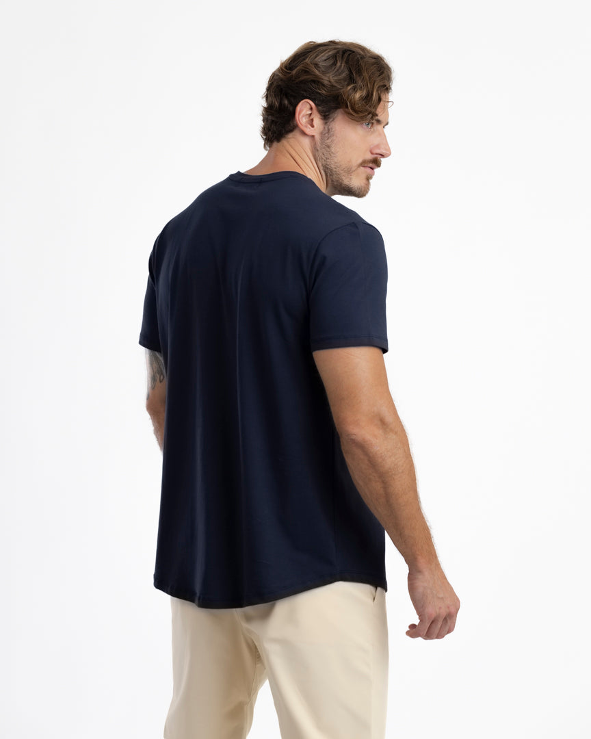 IncaCloud® Curved-Hem Tee - Navy Blue