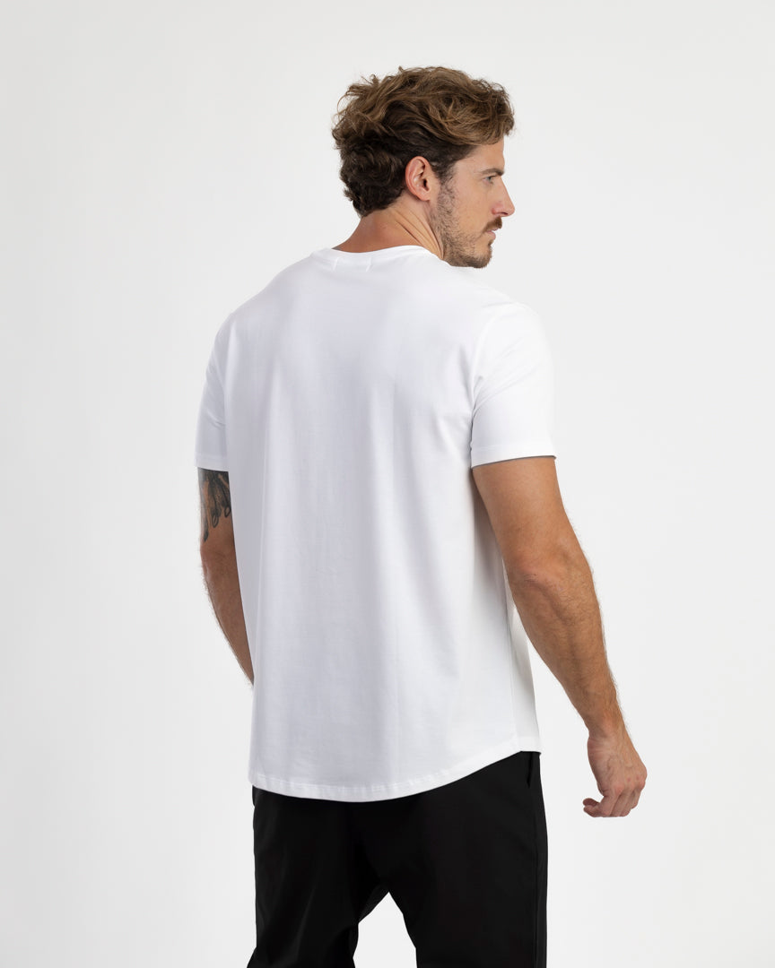 IncaCloud® Curved-Hem Tee - White