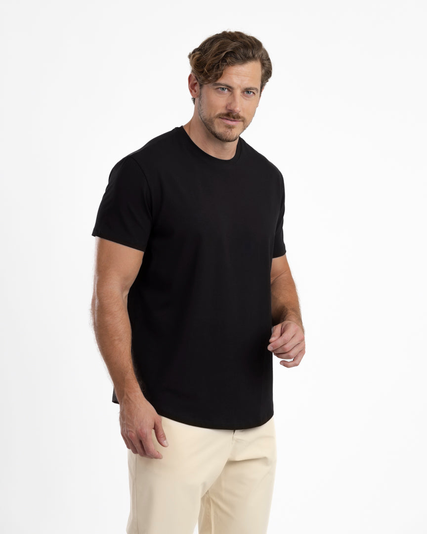 IncaCloud® Curved-Hem Tee - Onyx Black