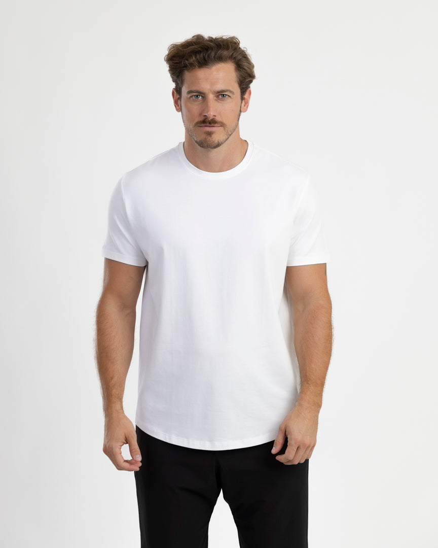 IncaCloud® Curved-Hem Tee - White