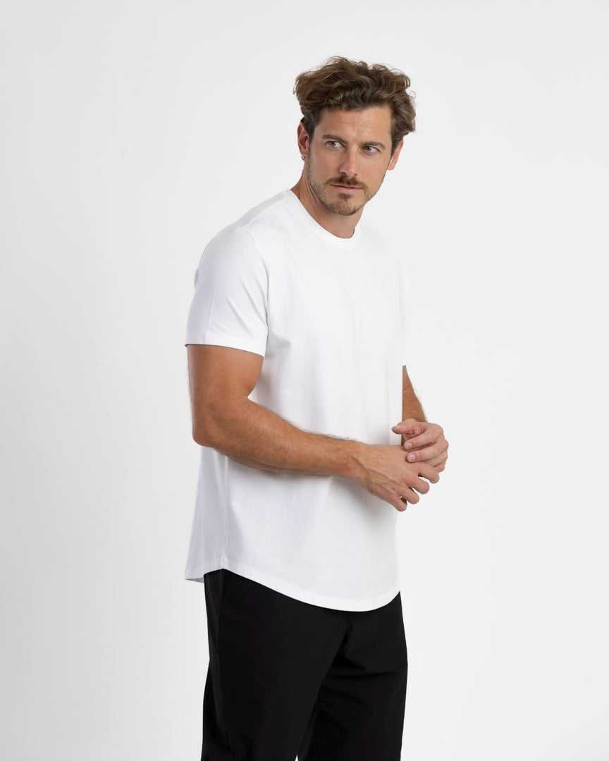 IncaCloud® Curved-Hem Tee - White