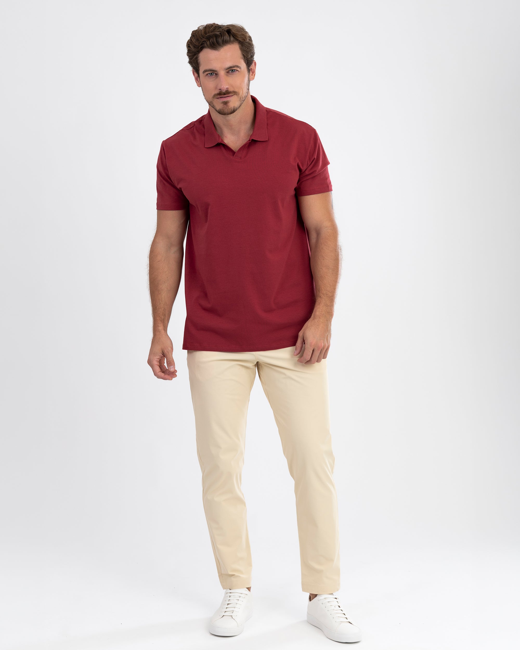 The IncaCloud® Polo - Rosewood Red