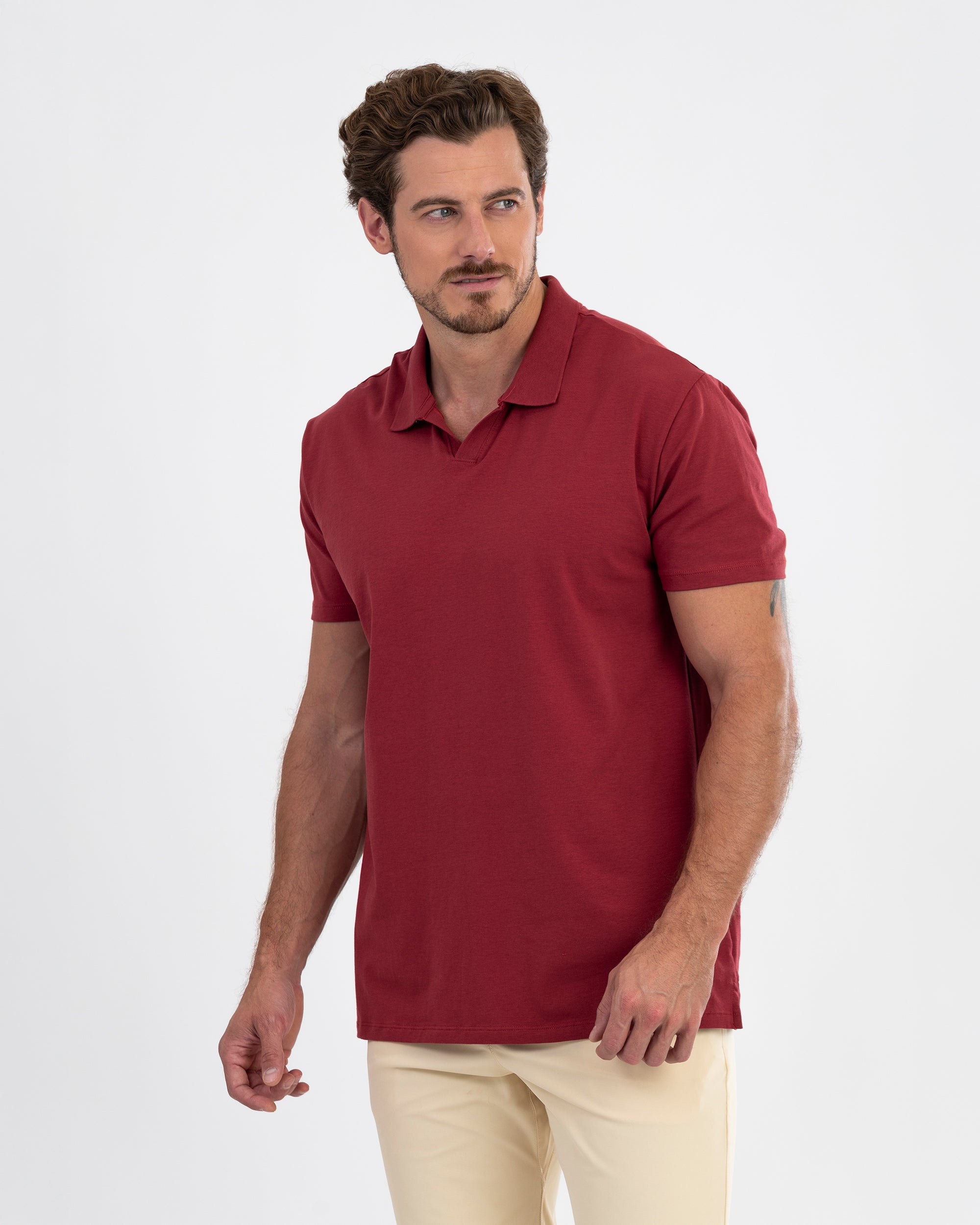 The IncaCloud® Polo - Rosewood Red