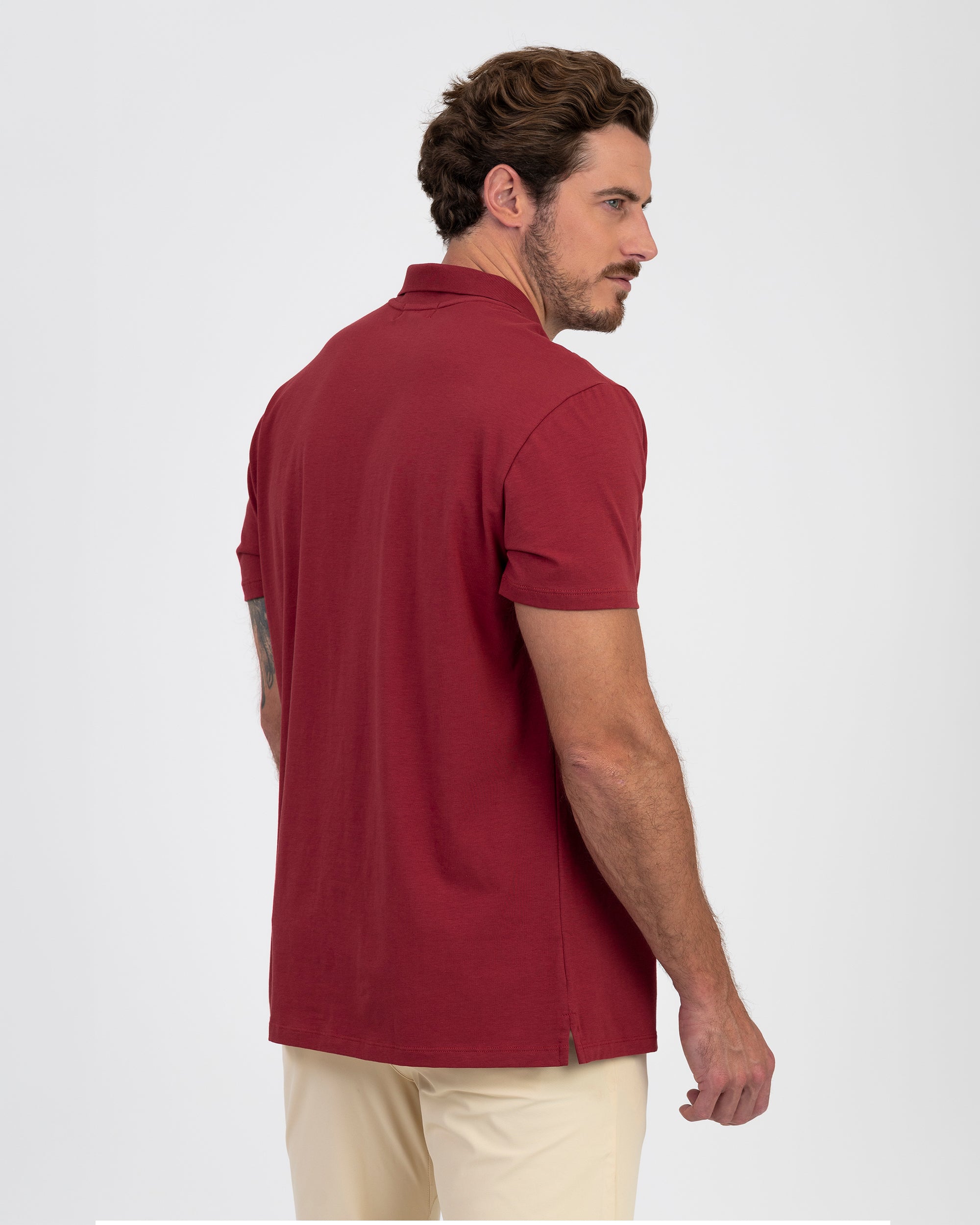 The IncaCloud® Polo - Rosewood Red