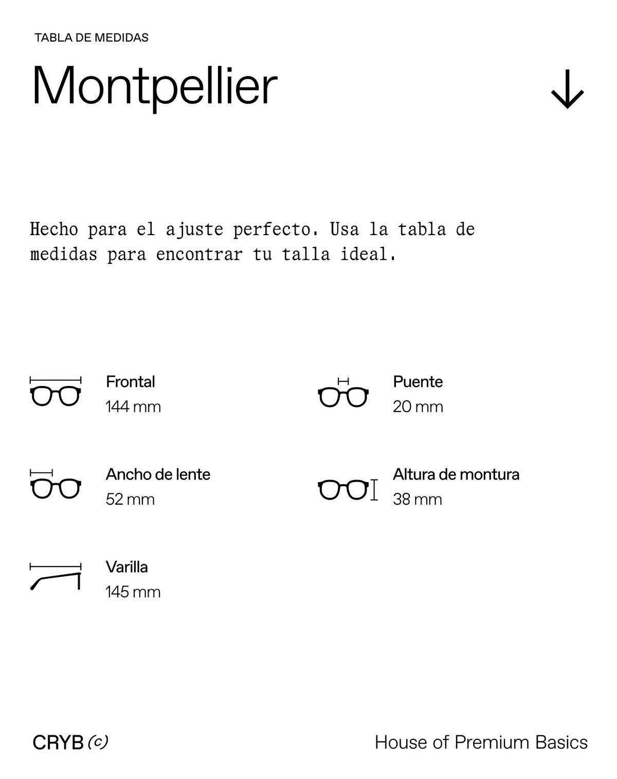 Guía de tallas