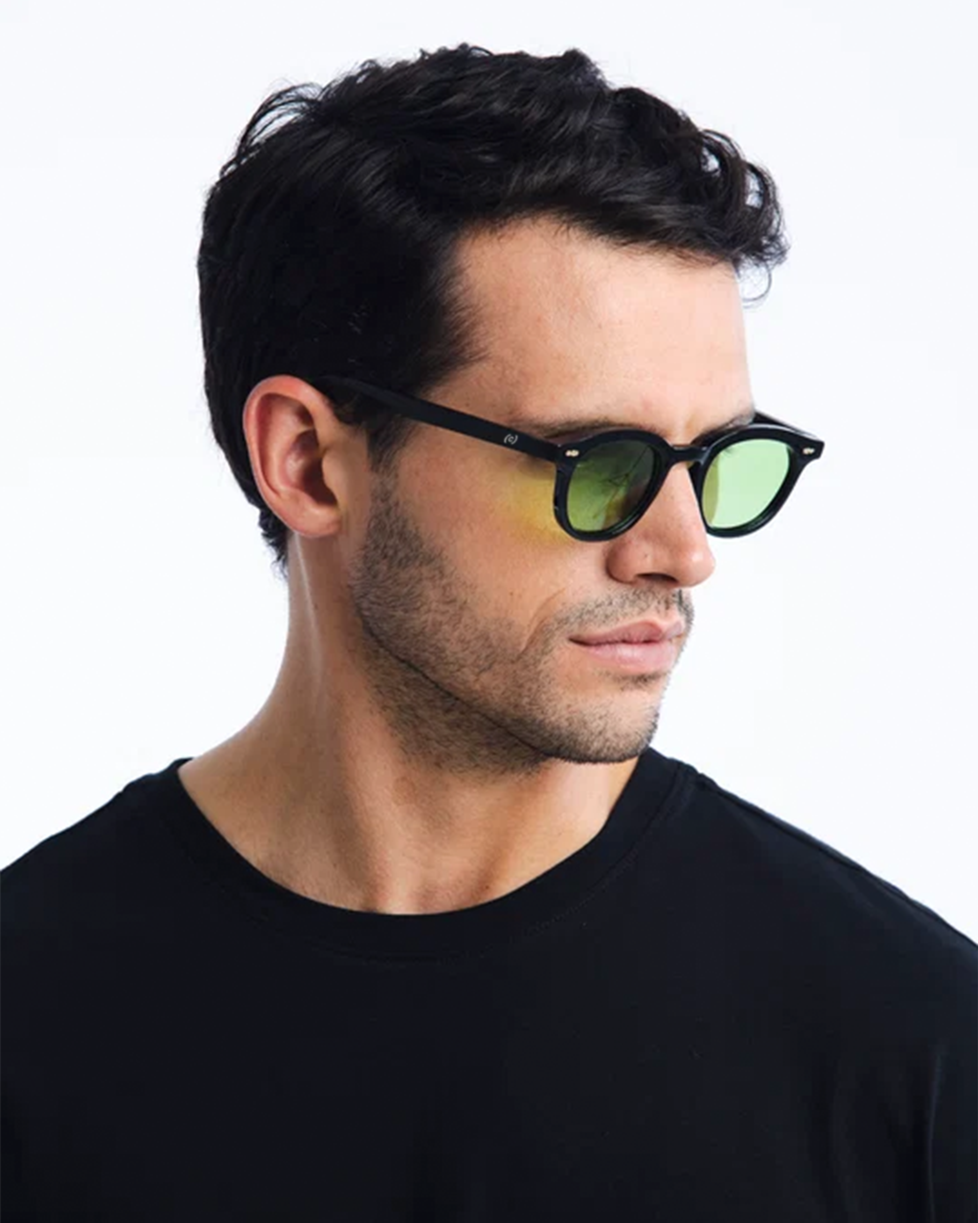 Positano - Black / Emerald Green