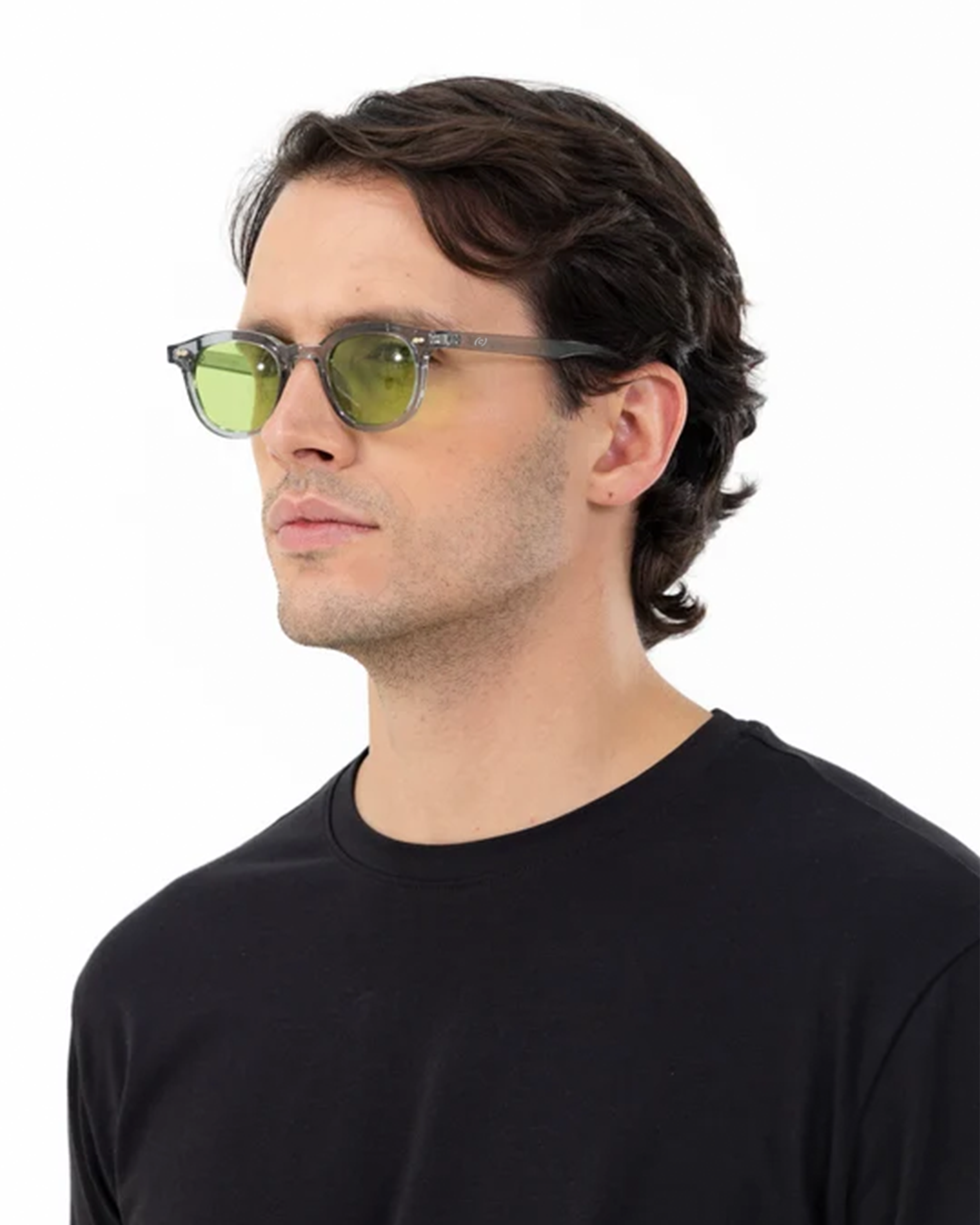 Positano - Grey / Emerald Green